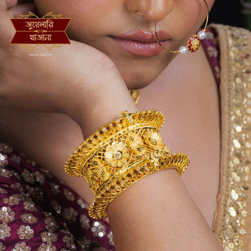 Premium Gold Plated Floral Kharu with khilan