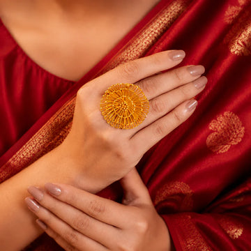 Premium Gold Plated Tanushree Finger Ring