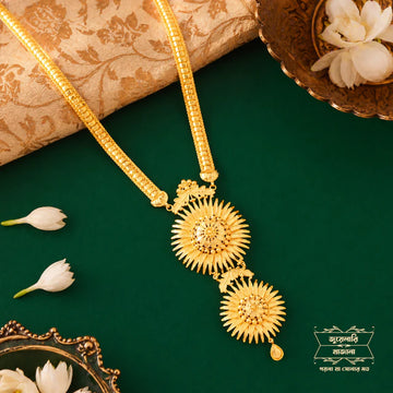 Premium Gold Plated Surjobala Sitahar with Earrings