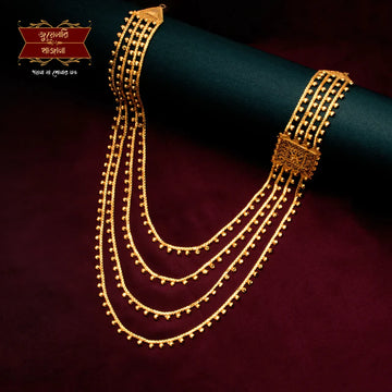 Stylish Gold Plated Box lahari with Earrings